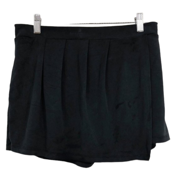 Splendid  Black Micro Mini Skirt elastic waist attached shorts (skort) SP - Picture 2 of 16